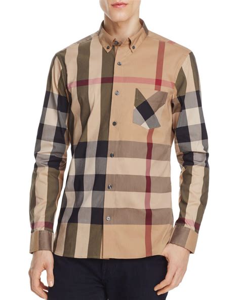 burberry designer button down shirts